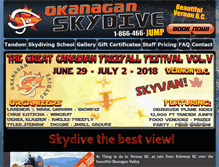 Tablet Screenshot of okanaganskydive.com